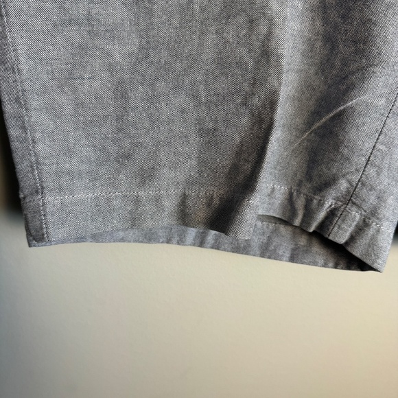 Haggar Men's 40 Lightweight Linen Blend Chino Walking Shorts‎ Gray Golf Preppy - Picture 2 of 15